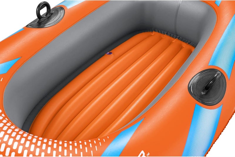 H2O Go قارب هيدروجو! كوندور 1000 - 4'11" × 33" - للأطفال والمراهقين، برتقالي وأزرق، سعة وزن 120 رطل، بست واي، قارب مائي للشباب، رياضات مائية، طوف مائي، حبل ربط أمامي، مناسب للأعمار 6 سنوات فما فوق - Image 4